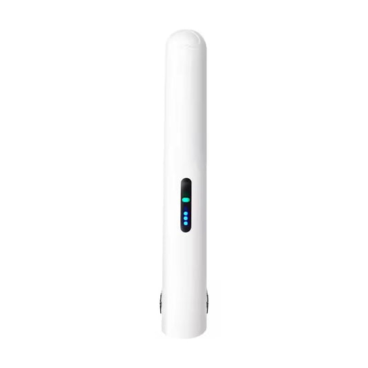 White cordless mini hair straightener with LED temperature display