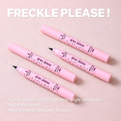 2-Pack #03 Dark 2-in-1 Double-Headed Freckle Pen & Eyeliner - Natural & Long-Lasting, Easy Coloring for Sun-Kissed Look
