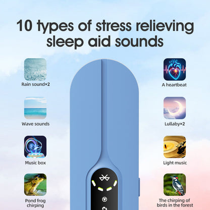 Black SMB-07 Bone Conduction Under-Pillow Speaker -  Bluetooth 5.4 Ultra-Thin Sleep Aid Sound Bar with Dual Speaker Resonance & 36 Built-in White Noise Tracks
