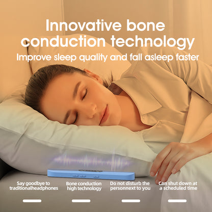 Pink SMB-07 Bone Conduction Under-Pillow Speaker -  Bluetooth 5.4 Ultra-Thin Sleep Aid Sound Bar with Dual Speaker Resonance & 36 Built-in White Noise Tracks