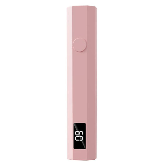 Pink mini handheld LED/UV manicure curing light with digital display window
