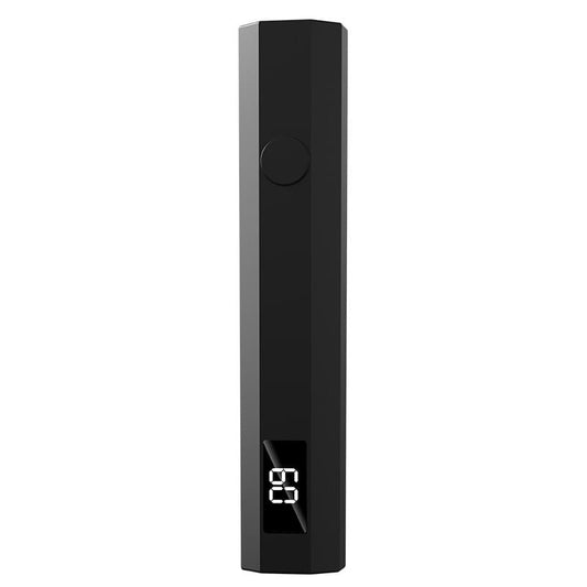 Black mini handheld LED/UV manicure light with digital display