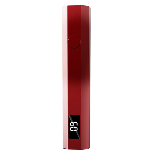 Red LED/UV manicure light with digital display panel and round button