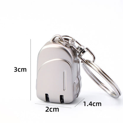 Small Backpack Style Champagne Gold Compact Folding Nail Clippers with Stainless Steel Blade and Keychain Design for Daily Use Local Standard Fit