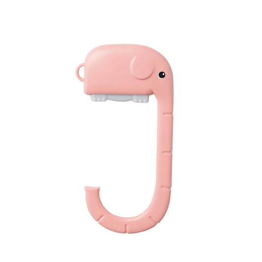 Pink cartoon elephant desk bag hook, no-drill adhesive table hanger