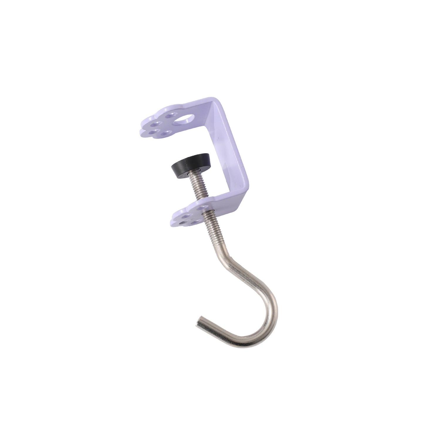 Macaron Paw Table Side Hook 2-Piece Set Adjustable Desk Hanging Clamp No-Drill Portable Bag Hook Light Purple