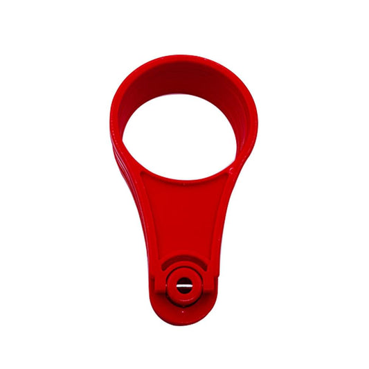 Red foldable drink tray holder ring for carrying cups, with locking base