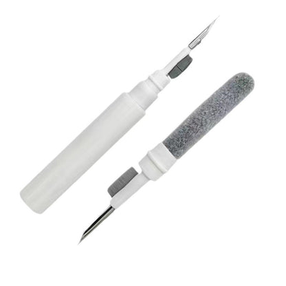 3-in-1 White Bluetooth Earbuds Cleaning Pen (2-Pack) - Soft Brush & Metal Tip for Deep Crevice Cleaning