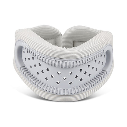 Grey Adjustable Silicone Neck Brace with High-Elastic Memory Foam & V-Shape - Prevent Forward Head Tilt and Posture Correction