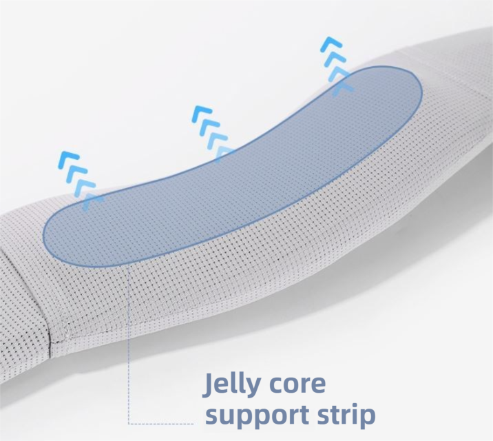 Light Blue Adjustable Cooling Jelly Core Neck Brace with Washable Cover - 3D Hollow Cervical Collar for Posture & Forward Head Correction (M Size)