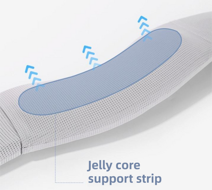 Light Green Adjustable Cooling Jelly Core Neck Brace with Washable Cover - 3D Hollow Cervical Collar for Posture & Forward Head Correction (M Size)