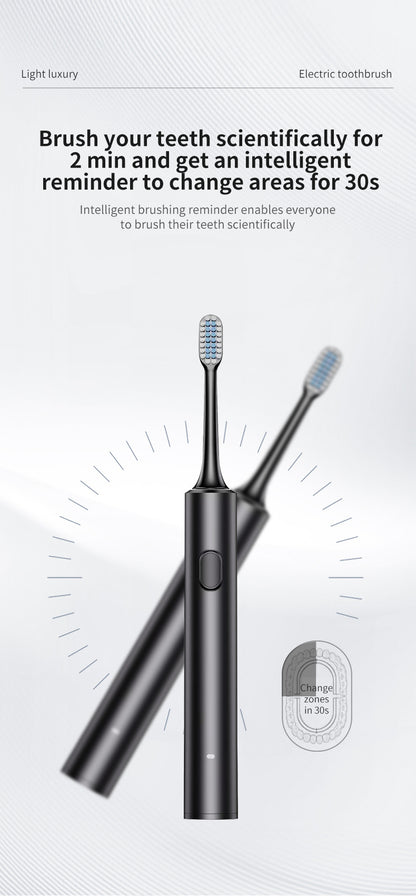 White Sonic Electric Toothbrush Kit with 5 Cleaning Modes, 8 Heads & Travel Case - Smart Timer & Quad-Pacer, Soft Double-Arc Bristles and 120-Day Long Battery Life