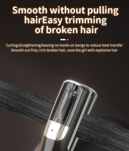 Pink Cordless Automatic Split End Hair Trimmer - High-Speed Double-Sided Blade, Visible Trimming Window & Large Opening