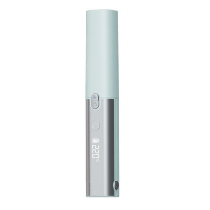 Light mint cordless 2-in-1 hair styler handle with control panel and brush head