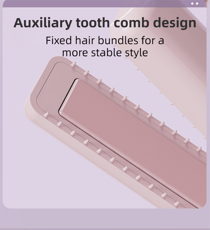 Light-colored hair styler comb with fixed tooth bundles for stable styling