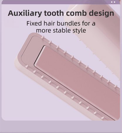 Light-colored hair styler comb with fixed tooth bundles for stable styling