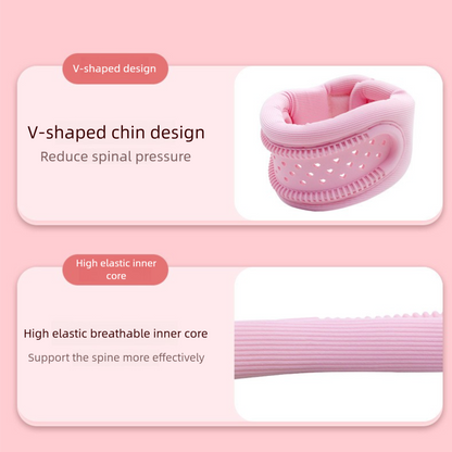 Grey Hollow Neck Support Brace – Ergonomic Cervical Collar with Breathable Design for Posture Correction and Daily Use