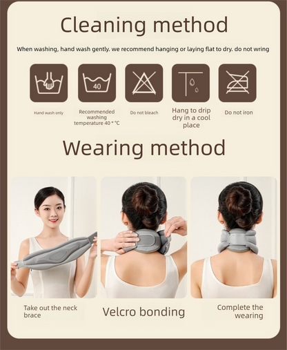 Grey Reinforced Neck Support Brace – Adjustable Cervical Collar with PP Support Strips for Posture Correction and Daily Use