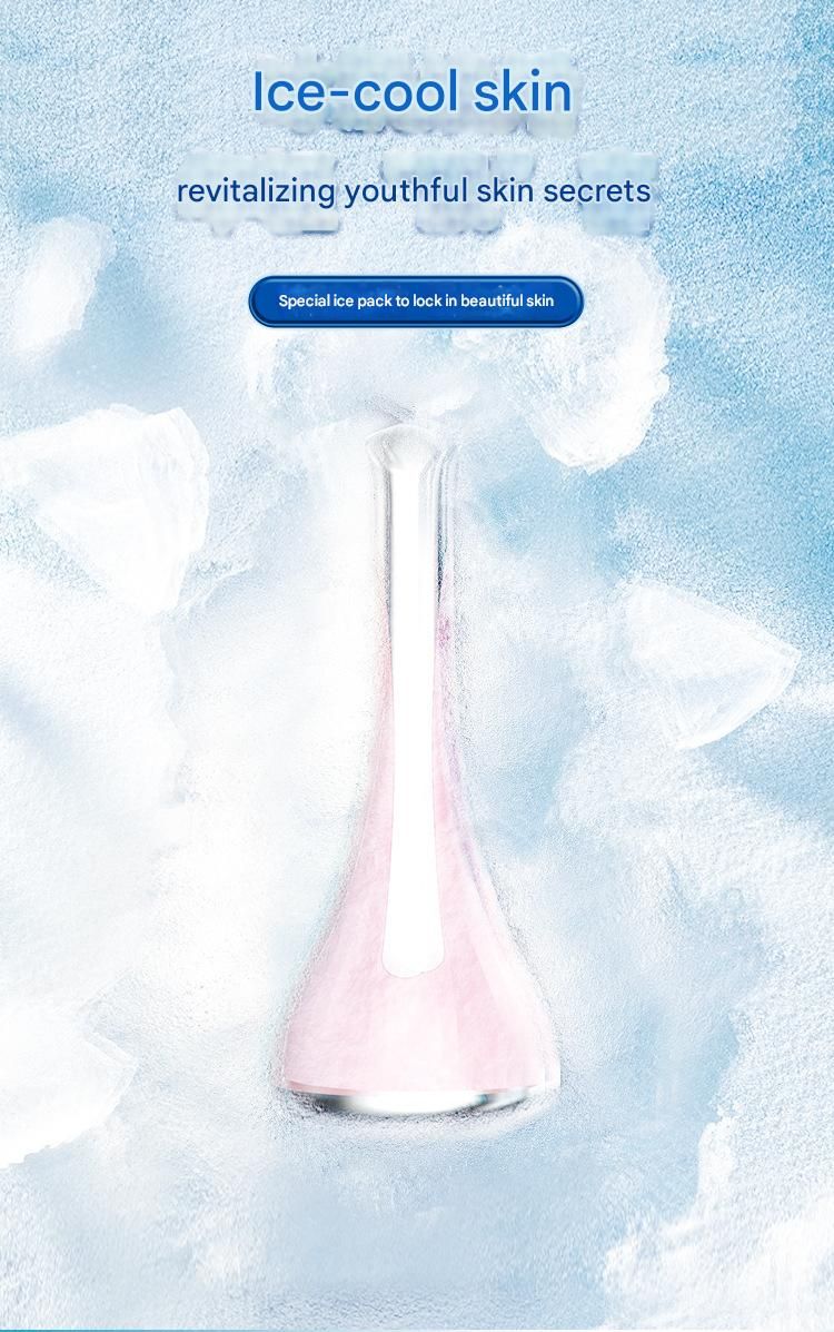White Flat-Surface Ice  Cold Therapy Facial Tool - Mini Ice Hammer Cryo Stick for Pore Shrinking Skin Soothing Sunburn Relief - Reusable ABS+PC Cooling Massager