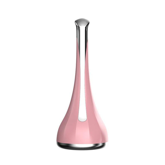 Mini ice facial tool with pink base and silver stainless tip