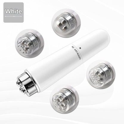 White Electric Eye Massager Pen - Vibration Massage Wand for Eye Area, Face, and Neck - Battery Operated Skincare Tool（Batteries not included）, Compact Daily Use, Gift Ready