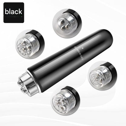 Black Electric Eye Massager Pen - Vibration Massage Wand for Eye Area, Face, and Neck - Battery Operated Skincare Tool（Batteries not included）, Compact Daily Use, Gift Ready