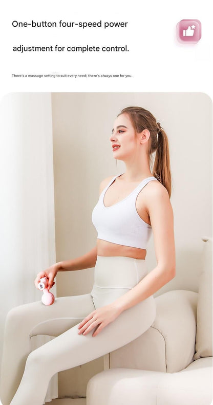 Black Mini Massage Gun - Pocket-Sized Deep Tissue Percussion Massager with 4 Speeds, 7mm Amplitude, 12KG Force, USB-C Rechargeable - Ultra Quiet, 68.7g Lightweight for Muscle Recovery, Travel, Office