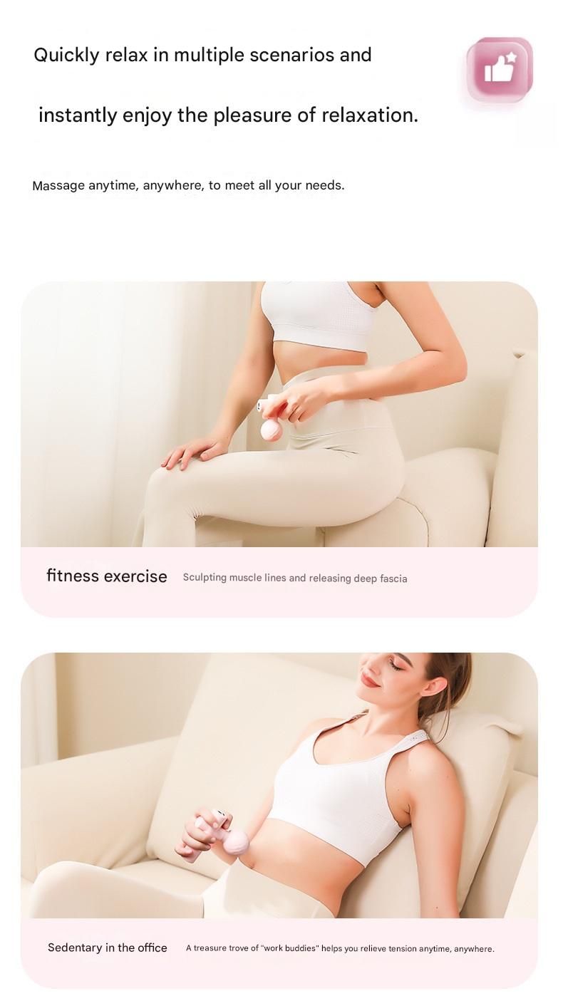 Black Mini Massage Gun - Pocket-Sized Deep Tissue Percussion Massager with 4 Speeds, 7mm Amplitude, 12KG Force, USB-C Rechargeable - Ultra Quiet, 68.7g Lightweight for Muscle Recovery, Travel, Office