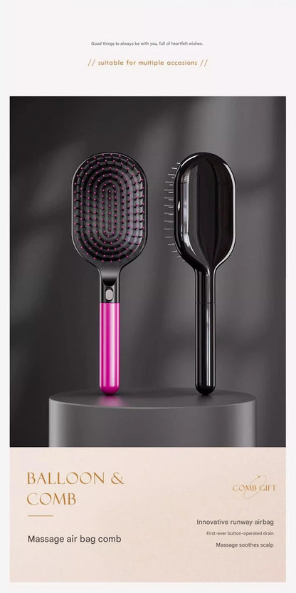 Black 3-Piece Gift Box Set Premium ABS Hair Care Gift Set with Cushion Paddle Brush, Detangling Comb, Cleaning Brush & Stand - Elegant Mother’s Day or Couple’s Gift for Daily Styling and Scalp Comfort