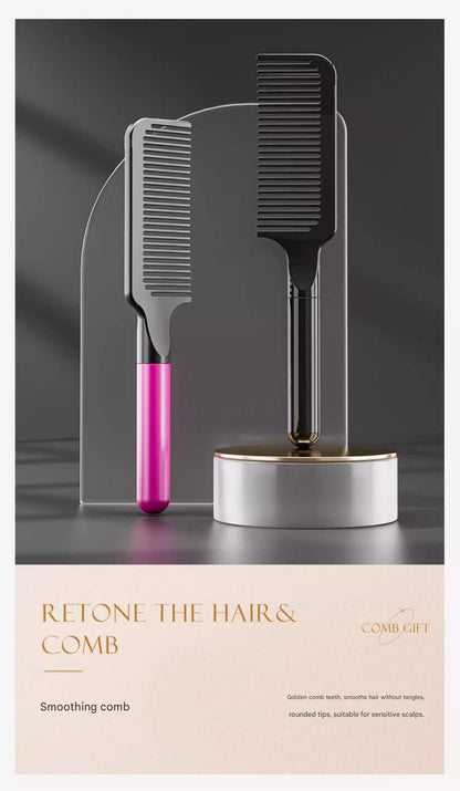 Black 3-Piece Gift Box Set Premium ABS Hair Care Gift Set with Cushion Paddle Brush, Detangling Comb, Cleaning Brush & Stand - Elegant Mother’s Day or Couple’s Gift for Daily Styling and Scalp Comfort