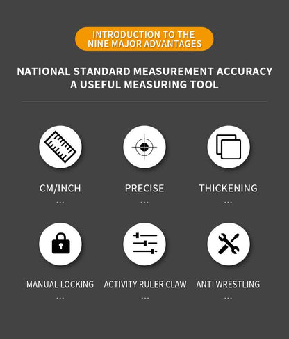 5M Heavy Duty Steel Tape Measure -  Metric & Imperial Dual Scale - High Carbon Steel Blade, Anti-Slip ABS+TPR Casing, Push-Button Lock, Wear-Resistant for Construction & DIY