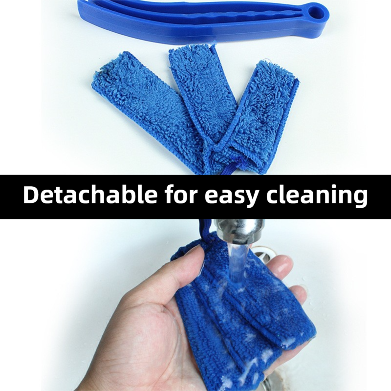 4 Pack Green Shutter and Car AC Vent Cleaner Brush with Washable Microfiber Cleaning Cloth – Reusable Window Blind Dust Remover for Air Vent, Car AC Vent, Fan & Narrow Gap