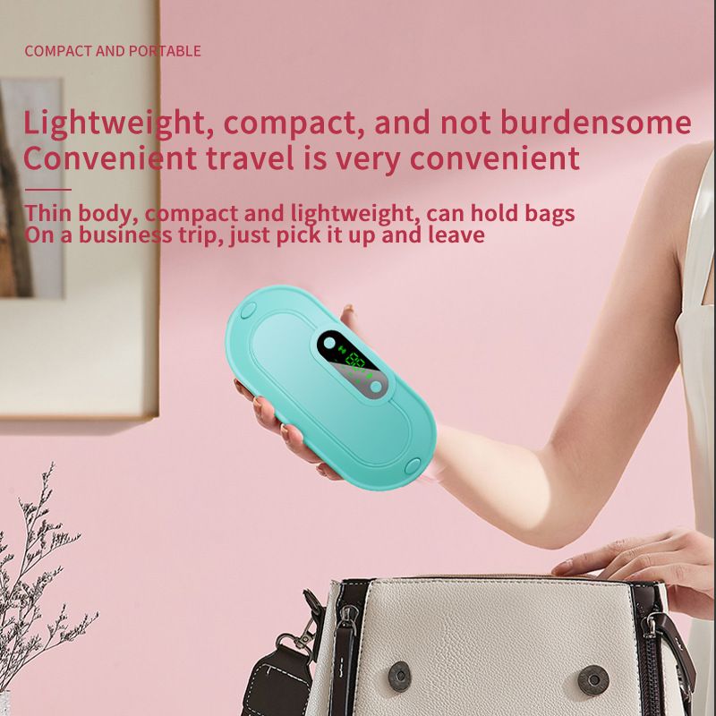 Green Portable USB Rechargeable Graphene Heating Waist Belt with Gift Box - 4 Modes Vibrating Abdominal Massager & 3 Levels Large Area Heating Therapy Pad for Women