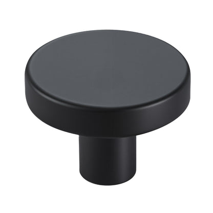 Cabinet Knobs, 10 Pack, 32 mm Black Zinc Alloy Drawer Pulls & Door Handles, Mushroom Kitchen Solid Knobs Dresser Handles, Cupboard Hardware with Screws for Bathroom Closet Cabinets and Drawers