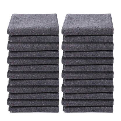 Moving Blankets, 1829 x 1372 mm, 12 kg/dz Weight, 12 Pack, Professional Recycled Cotton Packing Blanket, Large Heavy Duty Shipping Mover Pads Perfect for Protecting Furniture, Floors, Appliances