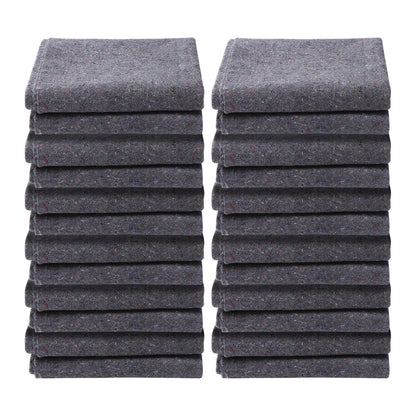 Moving Blankets, 1829 x 1372 mm, 12 kg/dz Weight, 12 Pack, Professional Recycled Cotton Packing Blanket, Large Heavy Duty Shipping Mover Pads Perfect for Protecting Furniture, Floors, Appliances
