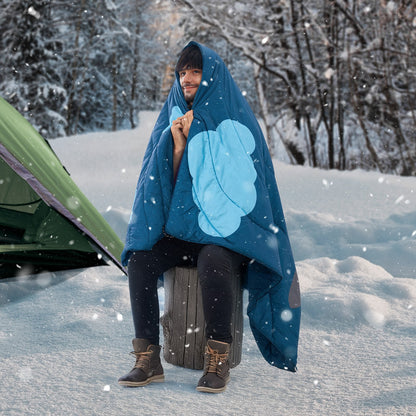 Camping Blanket 1.9 m x 1.32 m Wearable Warm Stadium Blanket Outdoor