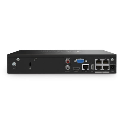 TP‑Link VIGI NK4P‑T4425‑2T 4 MP Full‑Color Turret IP Camera & 4‑Channel PoE+ NVR Camera Kit – Plug‑and‑Play, 2 TB HDD, Human/Vehicle AI, IP67, 30 m IR & White Light