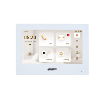 Dahua DHI-VTH2621GW-P 7" IP Indoor intercom Monitor | Touchscreen Display Indoor Station with PoE and Alarm Integration