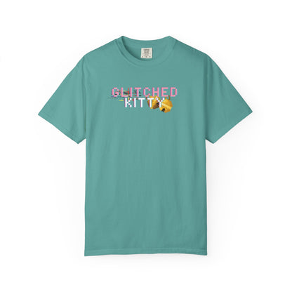 Glitched Kitty Tee Retro Pixel Cat Graphic Tee  Glitchcore