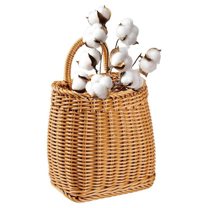Vintage Wall Hanging Basket Kitchen Storage Basket Small Flower Basket Organizer - 15cm