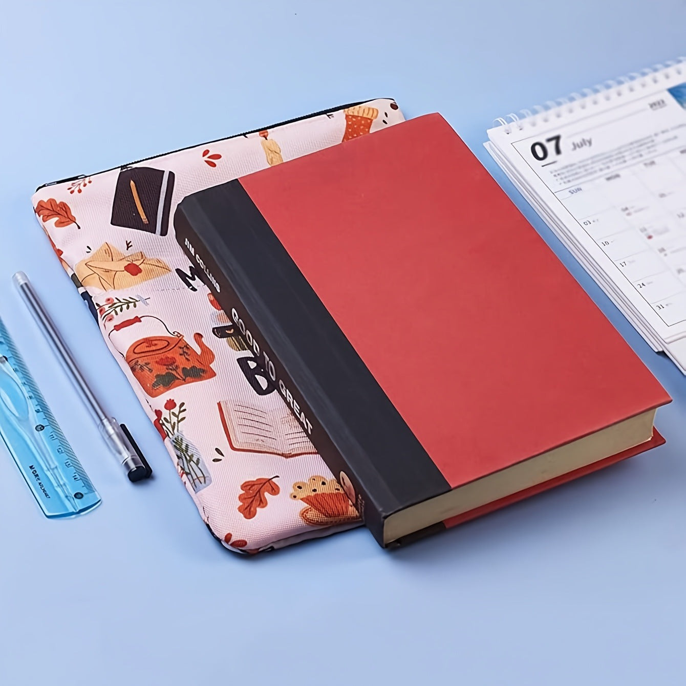 WOMEN OF THEBIBLE Zippered Book Sleeve with Printed Design – Waterproof Protective Cover for Books, Ideal for Readers and Students with Extra Pocket & Carry Strap