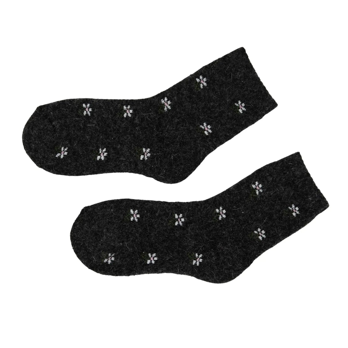 4 Pairs Floral Wool Socks For Women