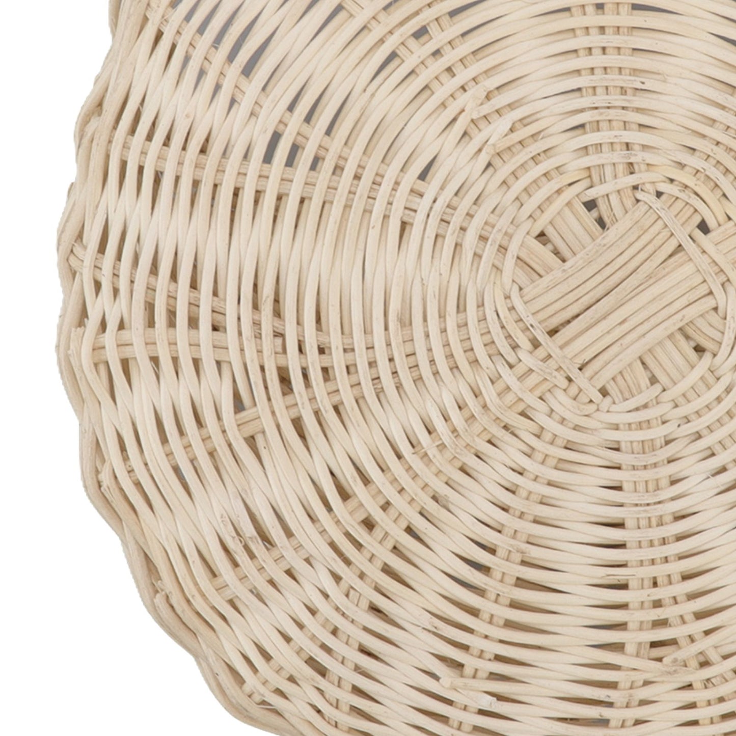 Wall Hanging Rattan Basket Multifunctional Wall Mounted Woven Storage Basket for Home Beige