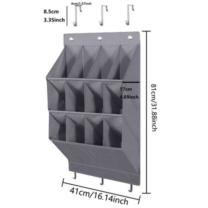 Ultimate Over-Door Shoe Storage with 8 Compartments & Heavy-Duty Hooks