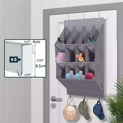 Ultimate Over-Door Shoe Storage with 8 Compartments & Heavy-Duty Hooks