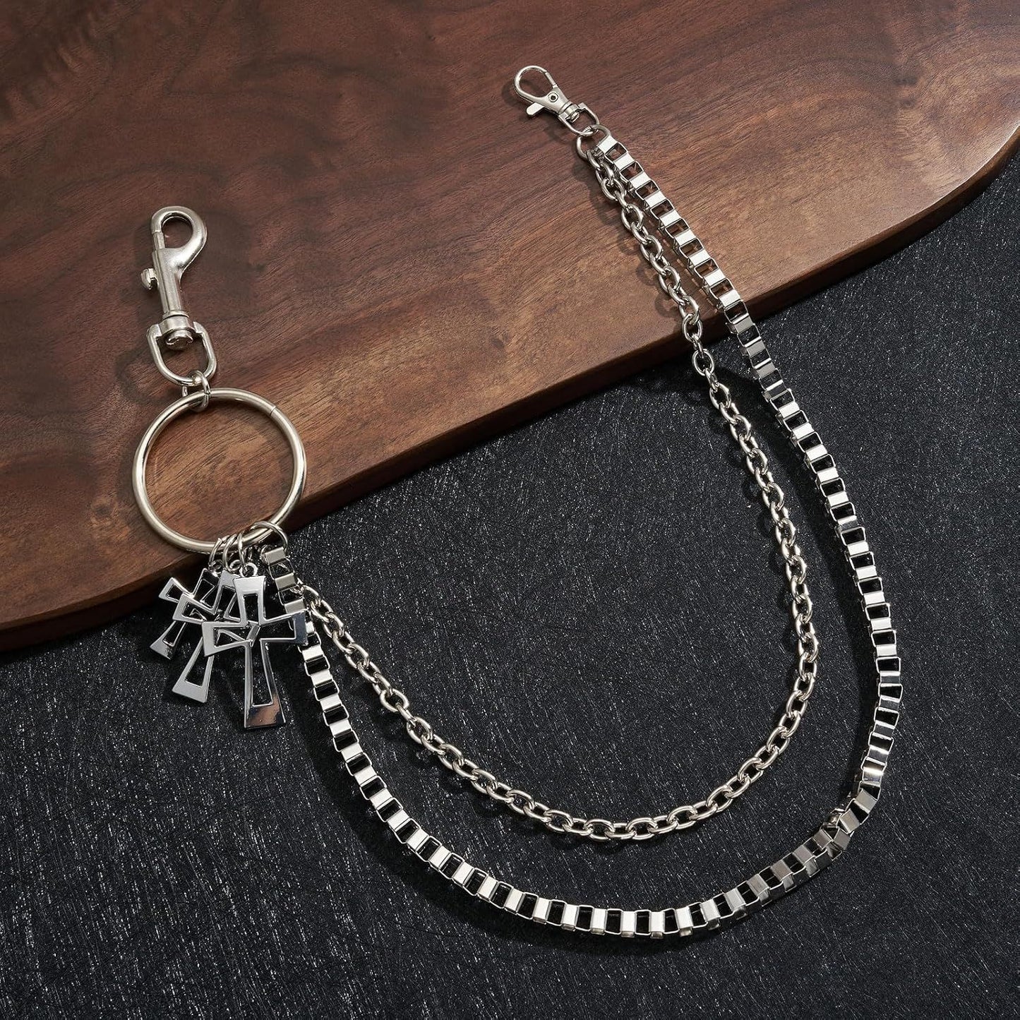 Wallet Chain,Punk Trousers Pants Chains for Men Women,Pocket Chain Heavy Chain Belt Goth Accessories