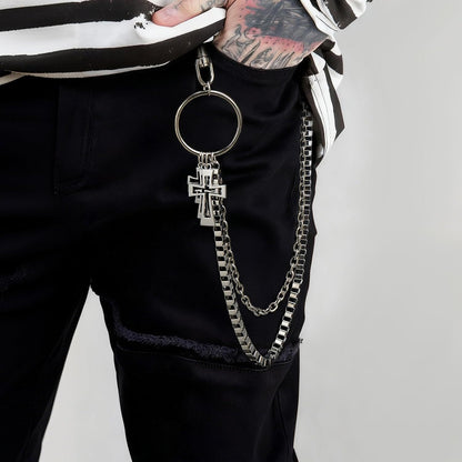 Wallet Chain,Punk Trousers Pants Chains for Men Women,Pocket Chain Heavy Chain Belt Goth Accessories