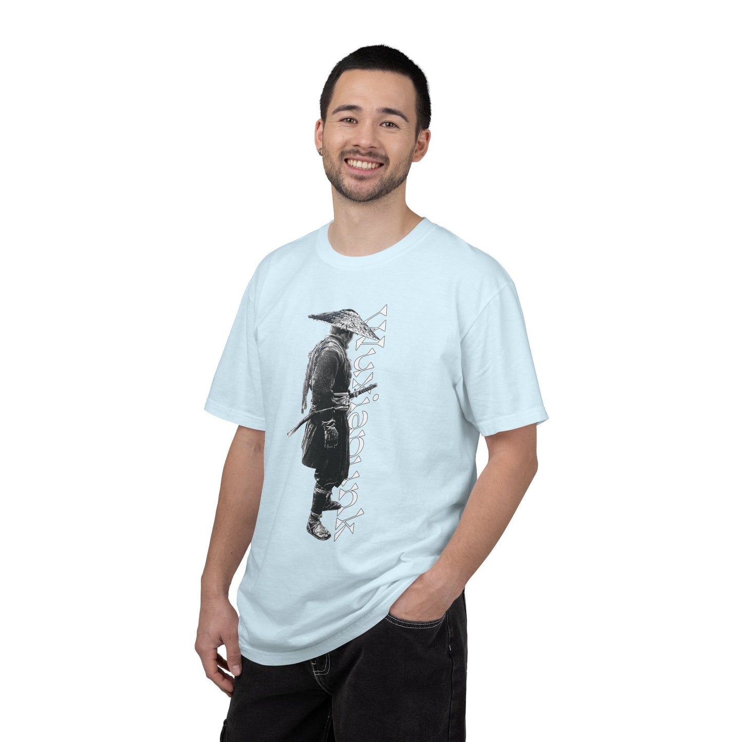 Straw Hat Swordsman Tee | Wuxia Ronin Garment Dyed Shirt