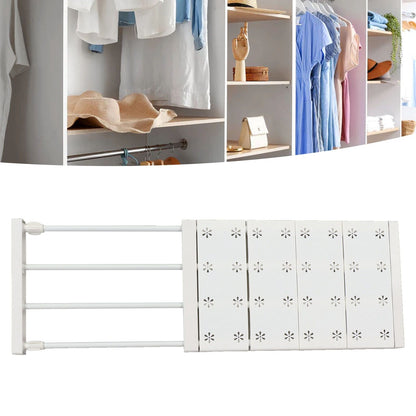 Wardrobe Partition Board Storage Extendable Rod Space Saving Layered Partition Board for Cabinet 18.9-31.5in
